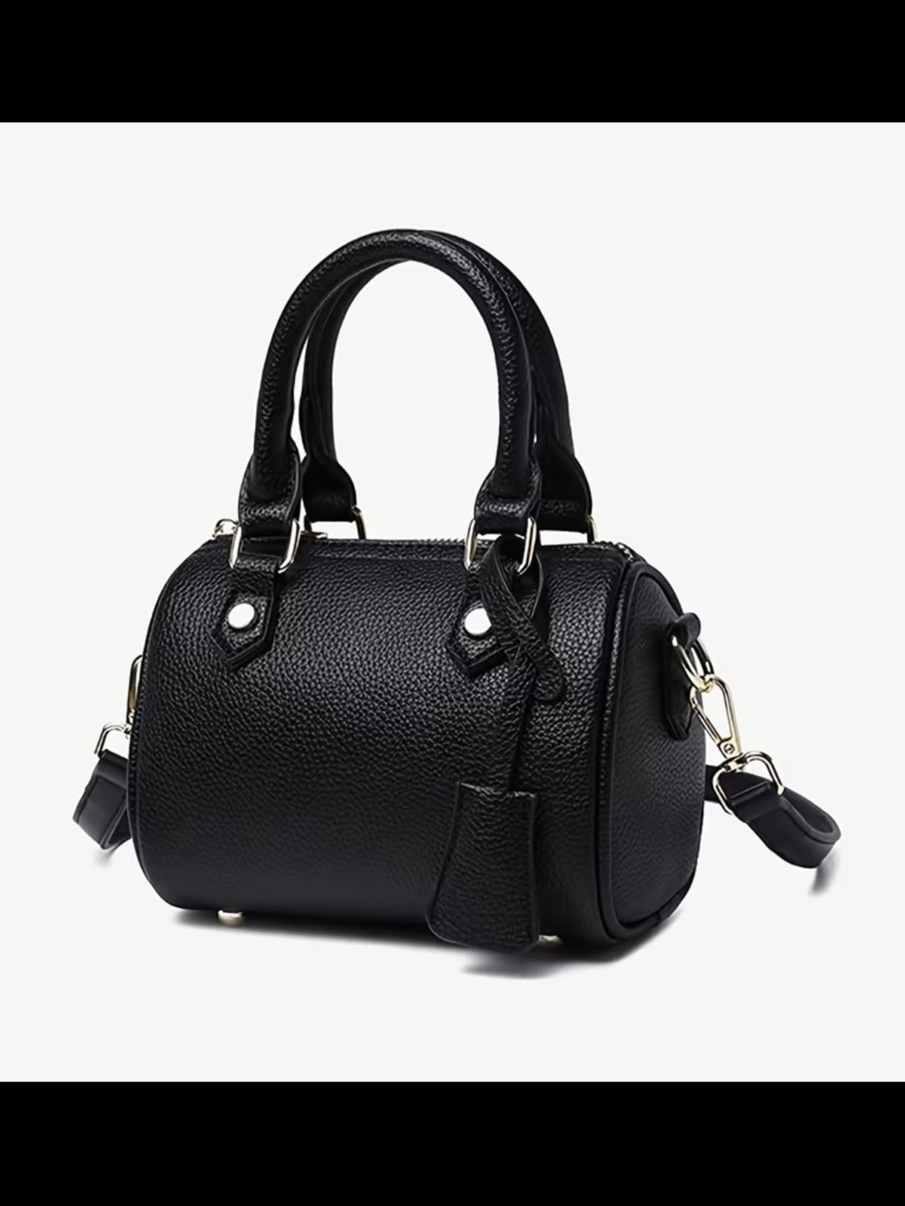Affordable Fashion Finds Black Mini Barrel Satchel